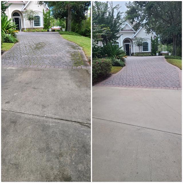 House wash paver driveway pressure washing destin fl min